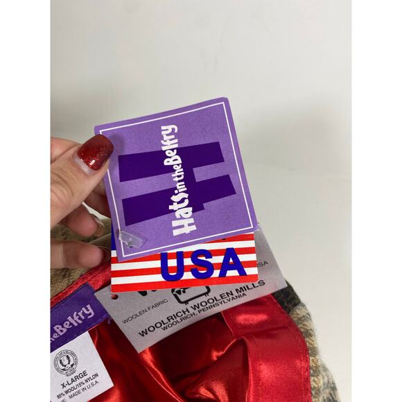 Hats in the Belfry NWT Wool Blend Golfer Flat Cap Panel Hat XL - Picture 7 of 11